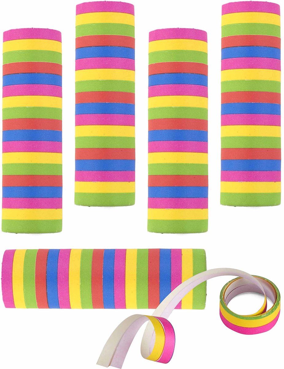 NINGBO PARTY SUPPLIES - 5 rollen serpentine 4 meter - Decoratie > Sets feestartikelen